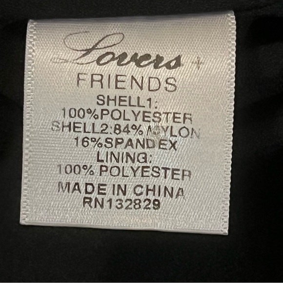 Lovers + Friends Revolve Bodysuit Plunge Neck Sheer Sleeves Embroidered S boho - Picture 14 of 16